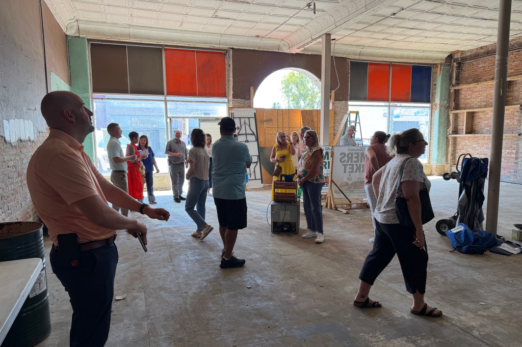 The group walked through the Alford building, which is the most historic building in downtown Glenwood and was built around 1915.