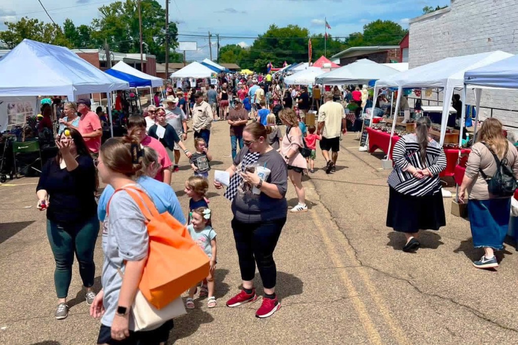 The crowd on 2nd Street during the 2025 Caddo River Festival. All photos: Kayla Hartsfield