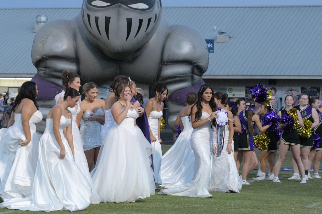 Homecoming Queen Gracie Gillaspy and her court were on hand to cheer on the Centerpoint Knights as the team prepared to take the field Friday, Oct. 9, against the Smackover Buckaroos.