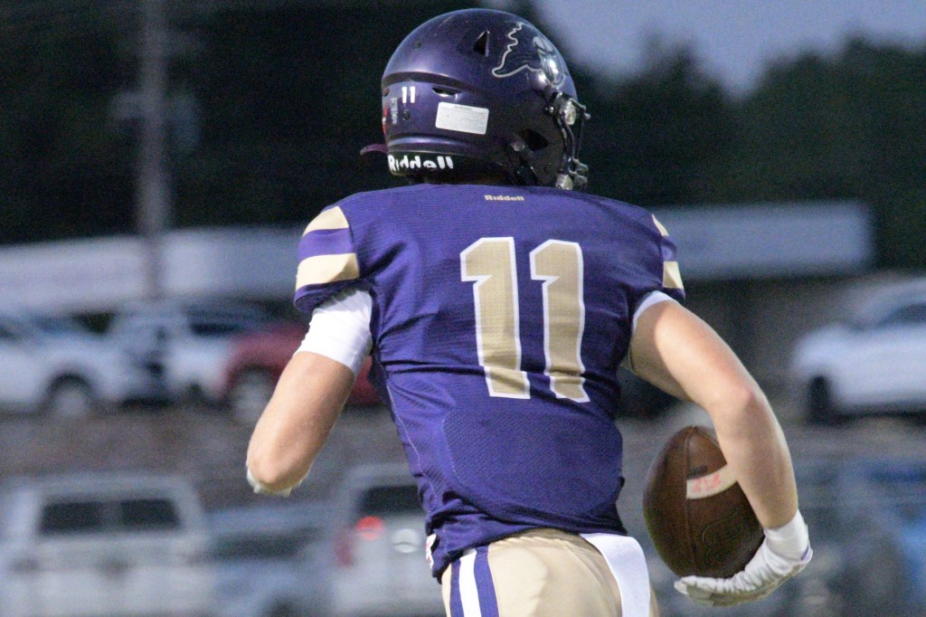 Centerpoint's first offensive play was a 64 yard touchdown pass from quarterback Tony Valdez to receiver Carson Cook.